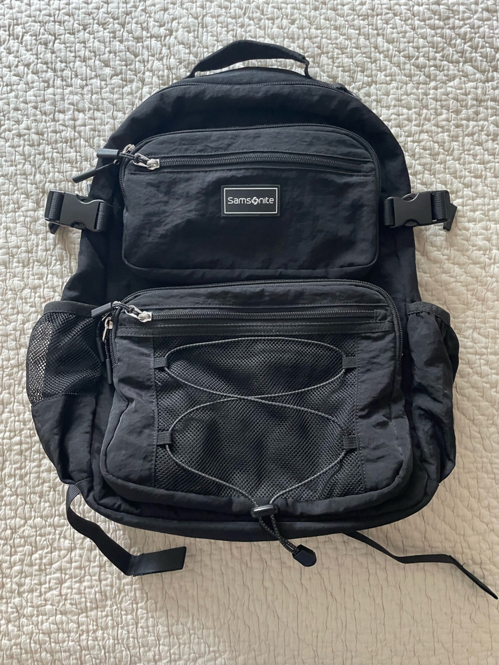 Samsonite Black Backpack with Mesh Pockets
